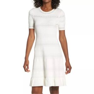 ELIZA J NWOT White Dress, amazing quality, size petite large NWOT never worn